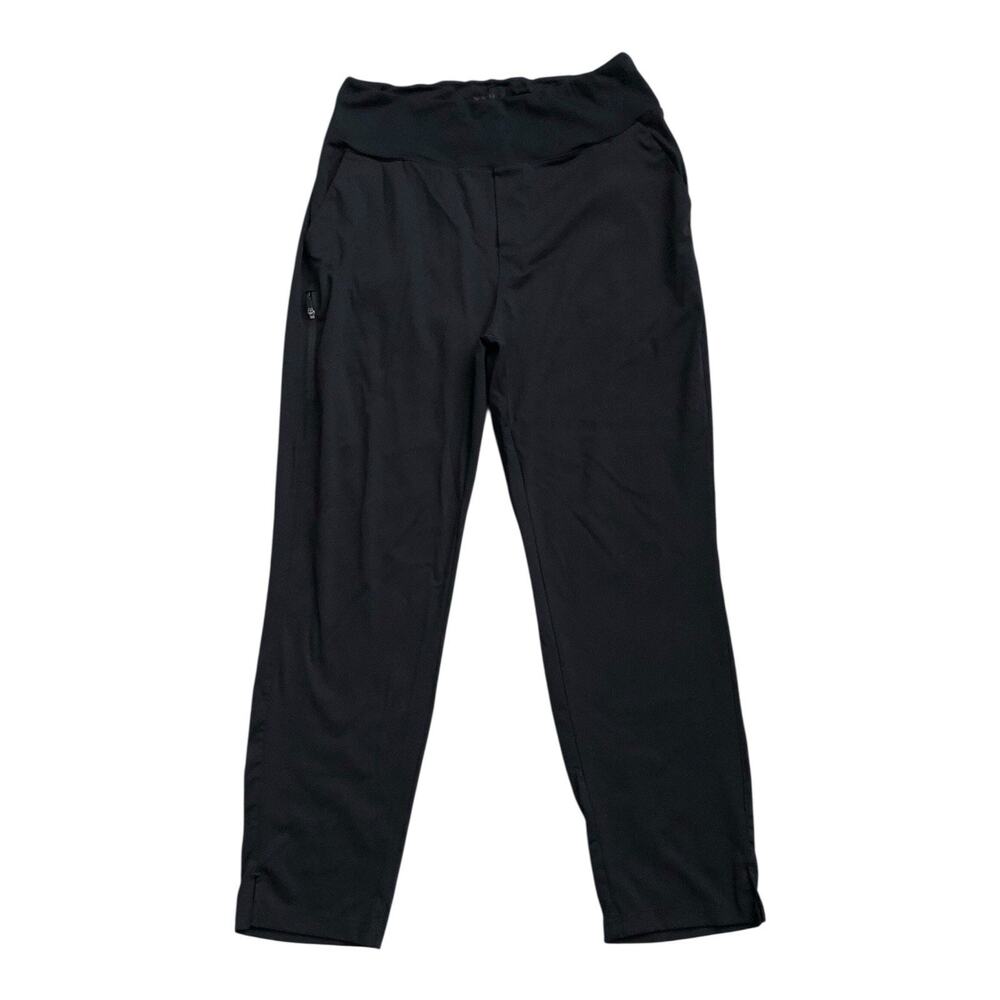 YYV Pants Womens M Black Pull On Zip Pocket Stretch Crop Ankle Golf Hiking Yoga